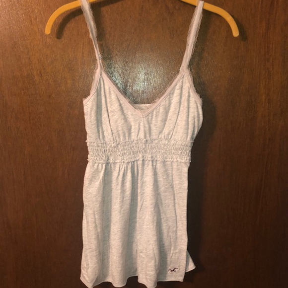 Hollister Tops - Gray Hollister Adjustable Peplum Tank Hollister Tops - Gray Hollister Adjustable Peplum Tank